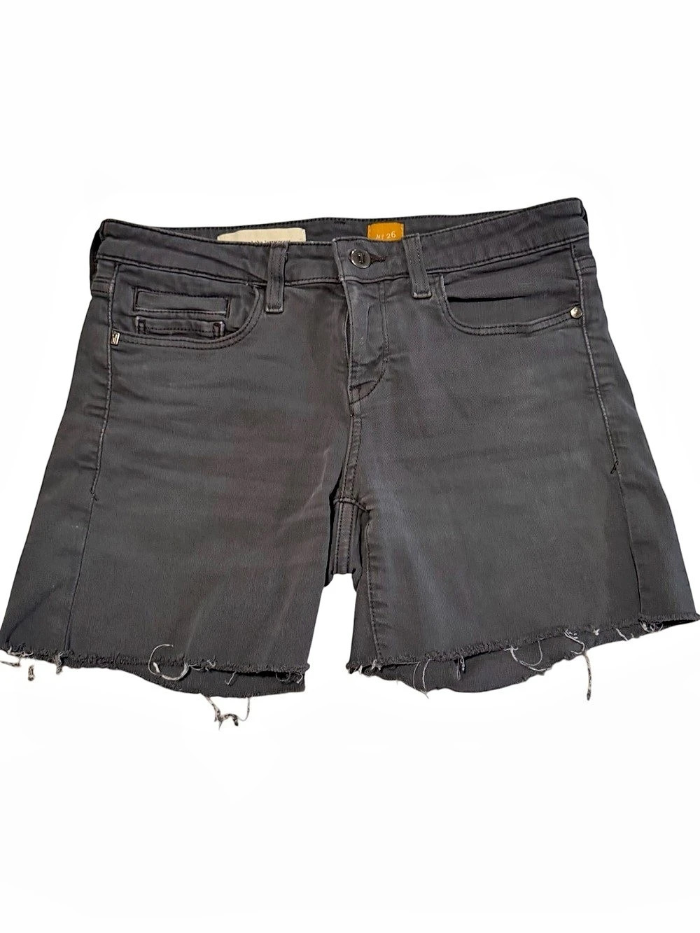 Pilcro and the letterpress Gray Raw Hem Denim Shorts Waist 26